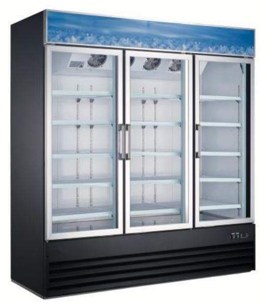 Canco MR-1500 Triple Swing Door 79" Wide Display Refrigerator - Omni Food Equipment