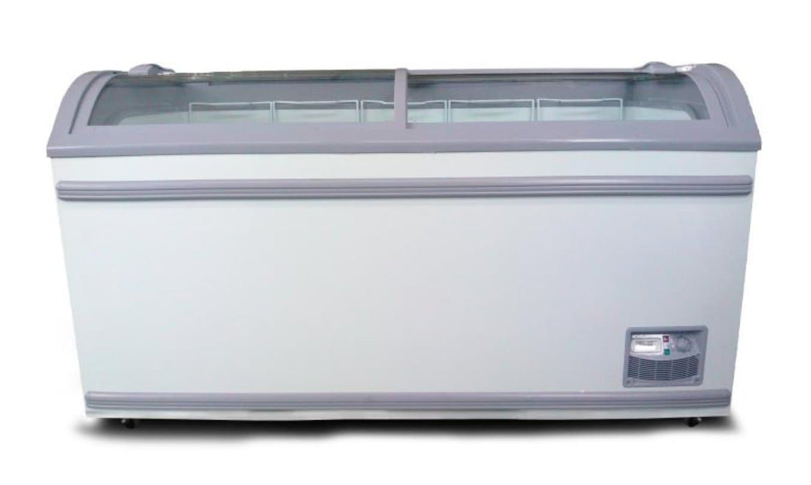 Coolasonic 500Y Double Door 58" Display Chest Freezer/Refrigerator - Omni Food Equipment