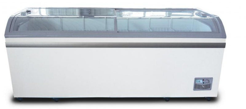 Coolasonic 700Y Double Door 79" Display Chest Freezer/Refrigerator - Omni Food Equipment