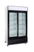Coolasonic P1150WA double door glass refrigerator
