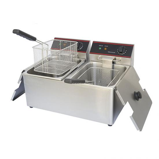 Omega Electric Counter Top Double Well Deep Fryer - 220V - TT-WE263C (2 x 8 L)