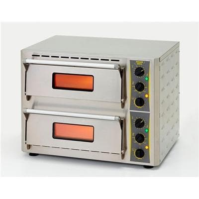 Equipex PZ-430D Electric 17" Double Deck Counter Top Pizza Oven - 208-240V - Omni Food Equipment