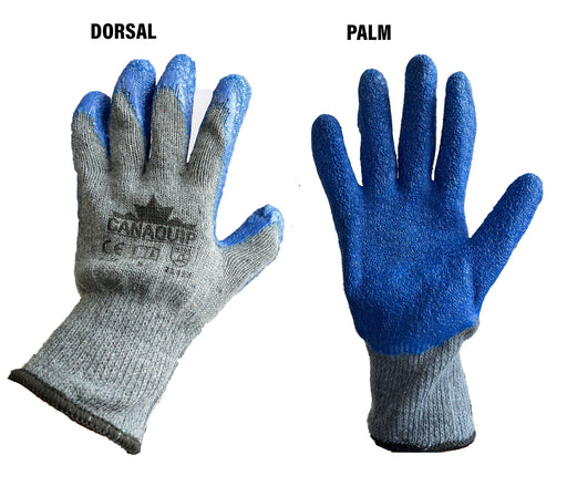 Canaquip Cotton Latex Coated Gloves (S/M/L/XL) - LT1150