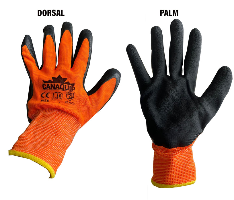 Canaquip Polyester Foam Gloves (S/M/L/XL) - LT1330F - 12 pair/bag
