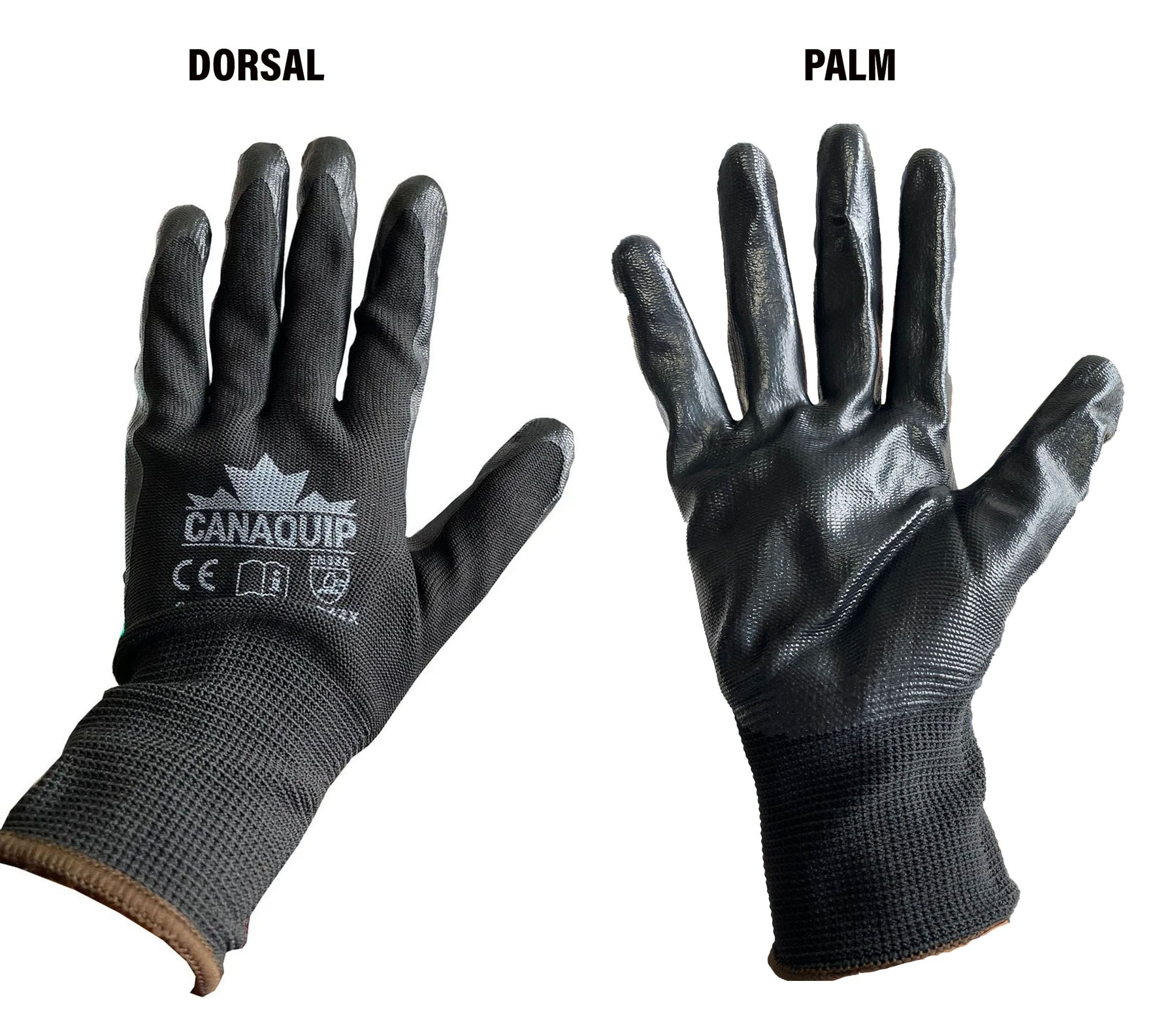 Canaquip Polyester Nitrile Coated Gloves (S/M/L/XL) - NR1390 - 12 pair/bag