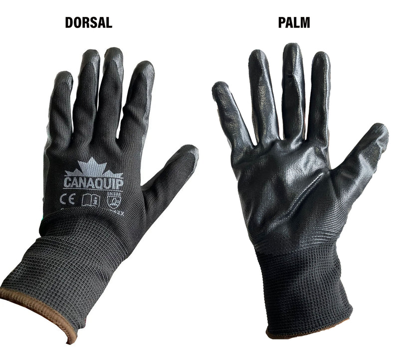 Canaquip Polyester Nitrile Coated Gloves (S/M/L/XL) - NR1390-C - 120 pair/carton