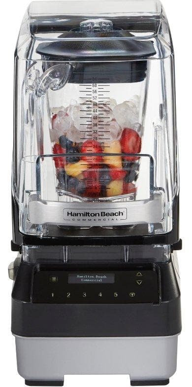 Hamilton Beach HBH950 The Quantum 950 Commercial Blender with Programmable Controls & Sound Enclosure - 64 Oz/2L, 3.5 HP Brushless Motor - Omni Food Equipment