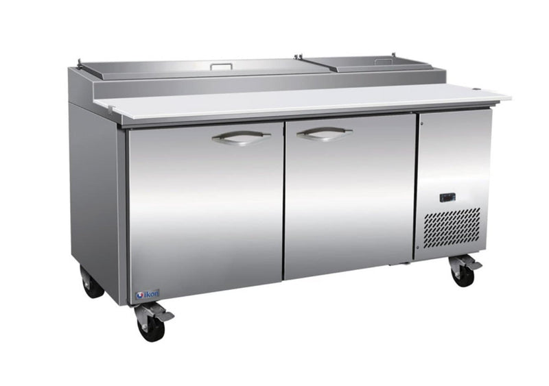 Ikon IPP71 Double Door 71" Refrigerated Pizza Prep Table - Various Configurations - Omni Food Equipment