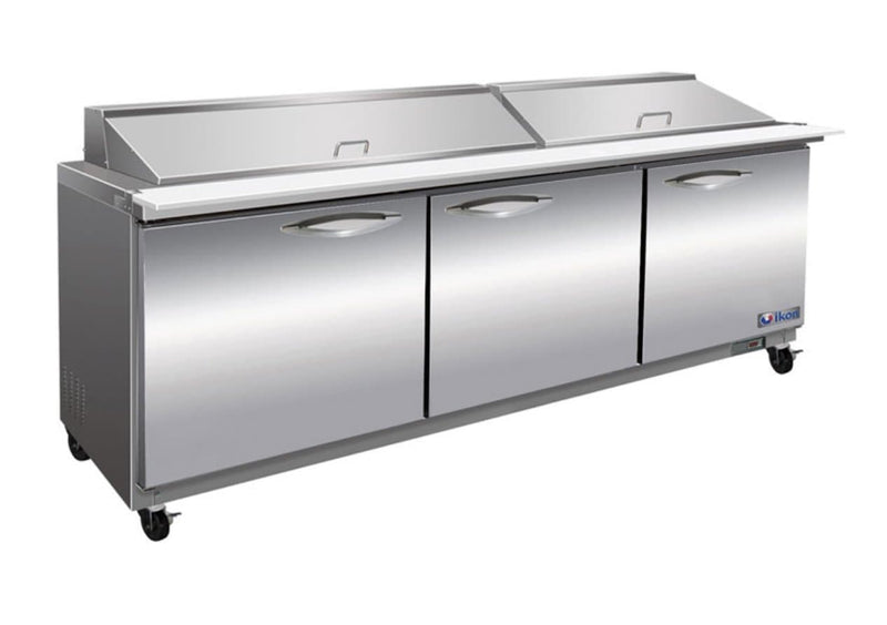 Ikon ISP72M Triple Door 72" Refrigerated Mega Top Sandwich Prep Table - Omni Food Equipment