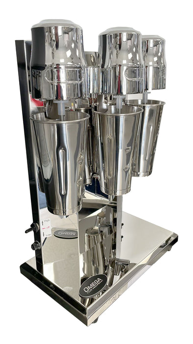 Omega Three Cup Stainless Steel Triple-Spindle Drink Mixer TT-MK6A (3 x 800ML)