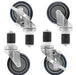 Omega 4" Casters For Stainless Steel Tables (Full Set) - Omni Food Equipment