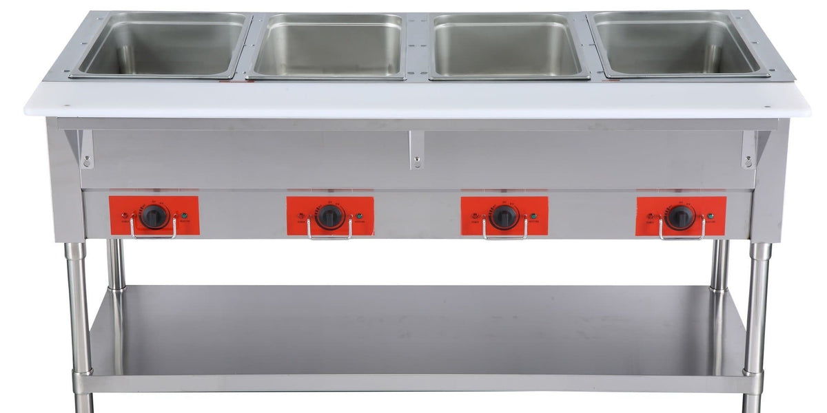 Omega FZ-06D Electric 4 Well Steam Table - 120V or 208-240V, NO WATER ...