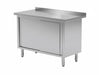 Omega Stainless Steel Dish Cabinets With Sliding Doors With 4" Back Splash - Various Sizes - Omni Food Equipment