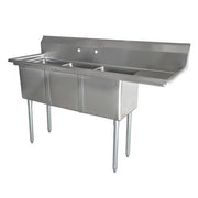 Omega Stainless Steel Sinks with Drainboard - Various Configurations - Omni Food Equipment