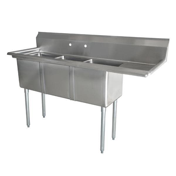 Omega Stainless Steel Sinks with Drainboard - Various Configurations - Omni Food Equipment
