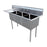 Omega Stainless Steel Sinks with Drainboard - Various Configurations - Omni Food Equipment