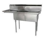Omega Stainless Steel Sinks with Drainboard - Various Configurations - Omni Food Equipment