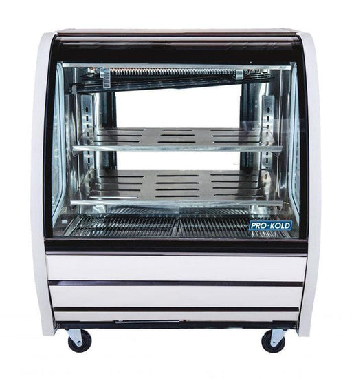 Pro-Kold DDC-40 Curved Glass 40" Refrigerated Deli Case - Available in White, Black or S/S Finish - Omni Food Equipment