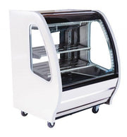 Pro-Kold DDC-40 Curved Glass 40" Refrigerated Deli Case - Available in White, Black or S/S Finish - Omni Food Equipment