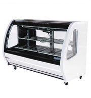 Pro-Kold DDC-80 Curved Glass 74" Refrigerated Deli Case - Available in White, Black or S/S Finish - Omni Food Equipment