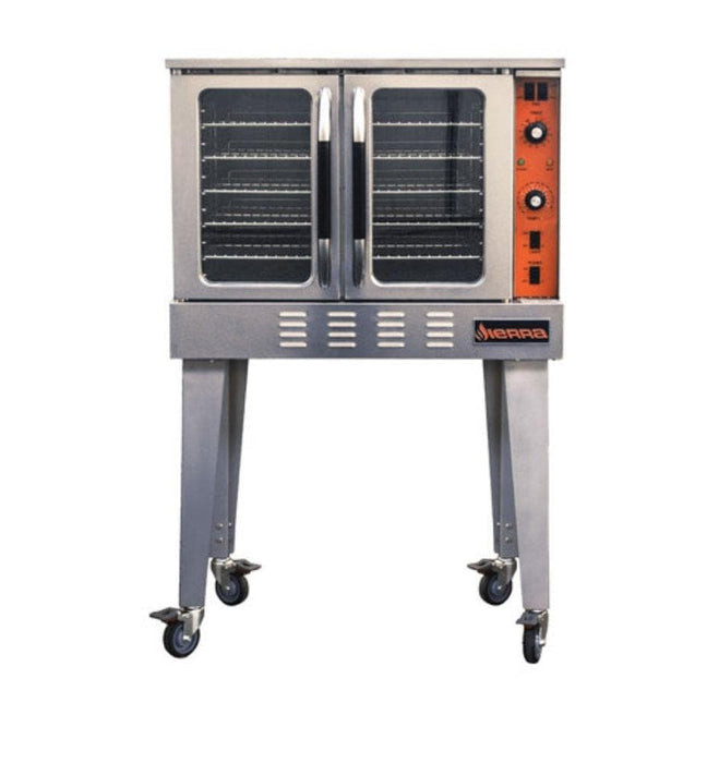 Sierra SRCO-E Single Electric Convection Oven - 208-240V, Three Phase, Fits 5 Full Size Sheet Pans - Omni Food Equipment