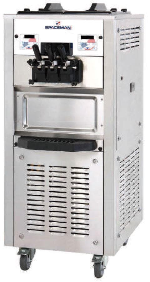 Spaceman SM-6250H/AH Double Flavour + Twist Floor Model Soft Serve Ice Cream Machine - 47.3L/HR Output - Omni Food Equipment