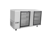 Suttonaire MBB69G Commercial 68" Double Swing Glass Door Back Bar Cooler - Omni Food Equipment