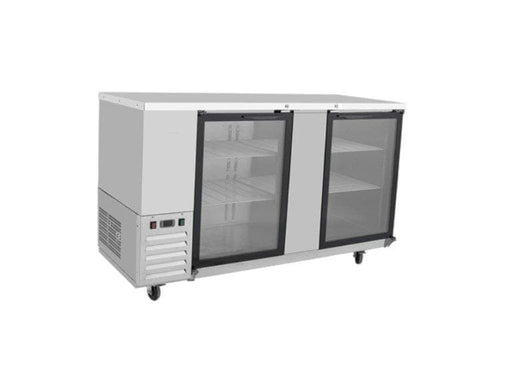 Suttonaire MBB69G Commercial 68" Double Swing Glass Door Back Bar Cooler - Omni Food Equipment