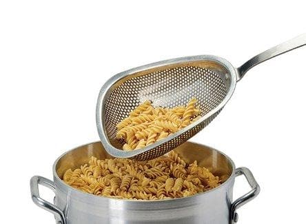 Winco 18" Stainless Steel Scoop Colander - Omni Food Equipment