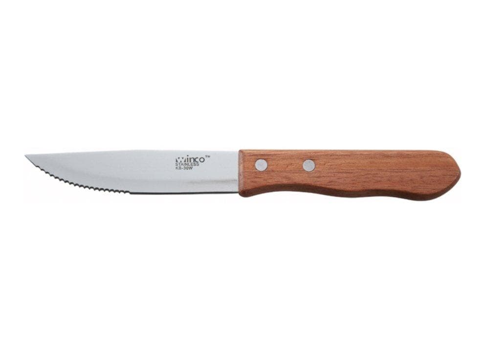 Winco 5" Blade Jumbo Steak Knives (Set of 12) - Omni Food Equipment