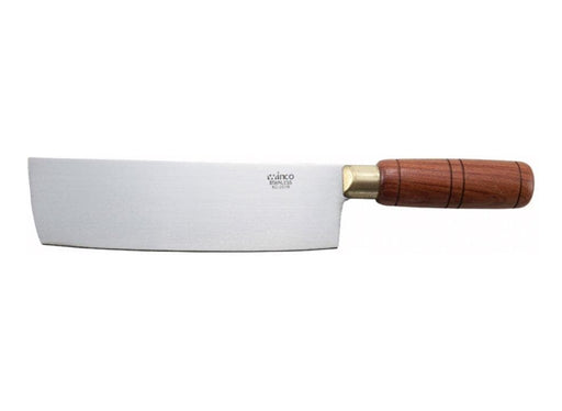 Winco 7" Chinese Cleaver With Wooden Handle - Omni Food Equipment