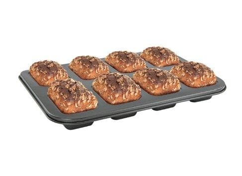 Winco 8-Cup Non-Stick Carbon Steel Mini Loaf Pan - Omni Food Equipment