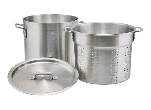 Winco Aluminum Pasta Cookers with Cover - Various Sizes - Omni Food Equipment