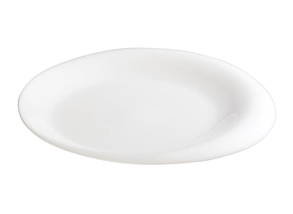 Winco Ardesia Ocea Creamy White Porcelain Oval Plate - Various Sizes - Omni Food Equipment