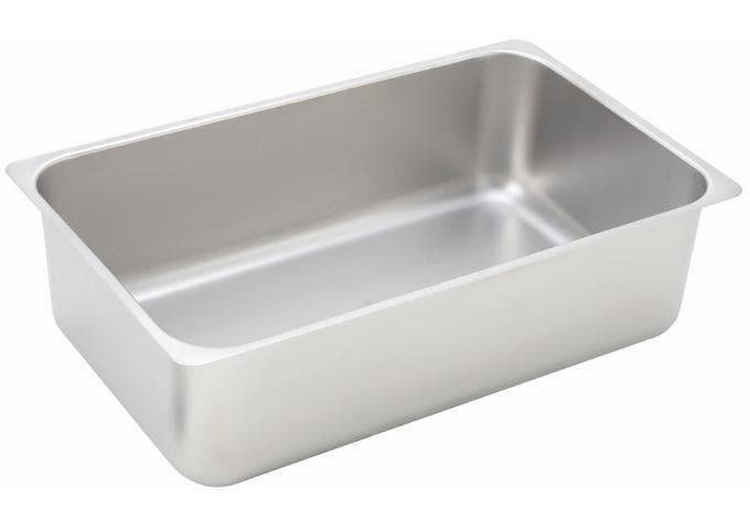 Winco C-WPP Stainless Steel 6" Deep Spillage Pan - Omni Food Equipment