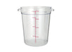 Winco Clear Polycarbonate Round Storage Container - Various Sizes - Omni Food Equipment