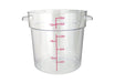 Winco Clear Polycarbonate Round Storage Container - Various Sizes - Omni Food Equipment