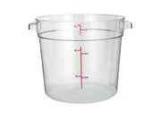 Winco Clear Polycarbonate Round Storage Container - Various Sizes - Omni Food Equipment