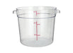 Winco Clear Polycarbonate Round Storage Container - Various Sizes - Omni Food Equipment