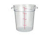 Winco Clear Polycarbonate Round Storage Container - Various Sizes - Omni Food Equipment