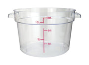 Winco Clear Polycarbonate Round Storage Container - Various Sizes - Omni Food Equipment