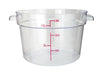 Winco Clear Polycarbonate Round Storage Container - Various Sizes - Omni Food Equipment