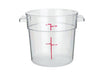 Winco Clear Polycarbonate Round Storage Container - Various Sizes - Omni Food Equipment