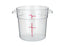 Winco Clear Polycarbonate Round Storage Container - Various Sizes - Omni Food Equipment