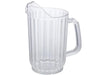 Winco Clear Polycarbonate Water Pitcher - Various Sizes - Omni Food Equipment