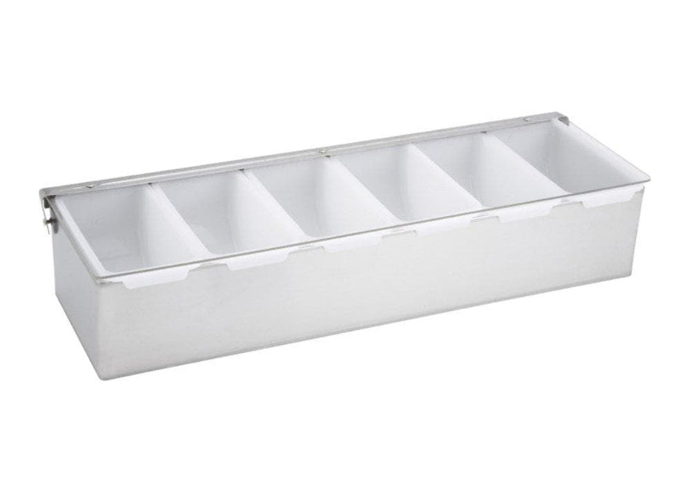 Winco Condiment Holder With Stainless Steel Base - Various Sizes - Omni Food Equipment