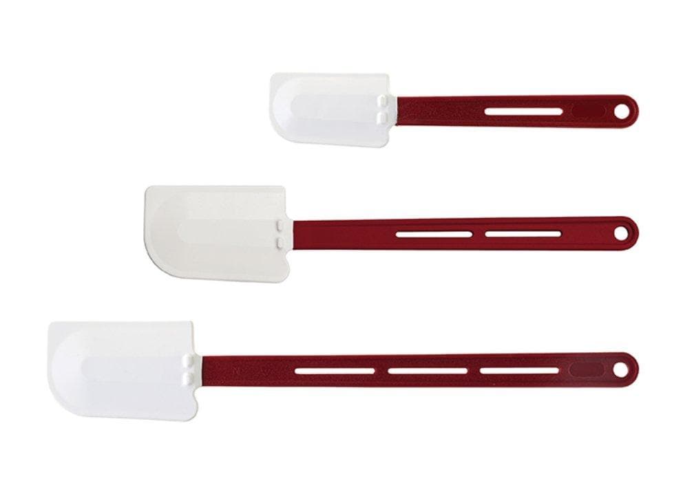 Winco Flate Blade Heat Resistant Silicone Spatula Scraper - Various Sizes - Omni Food Equipment