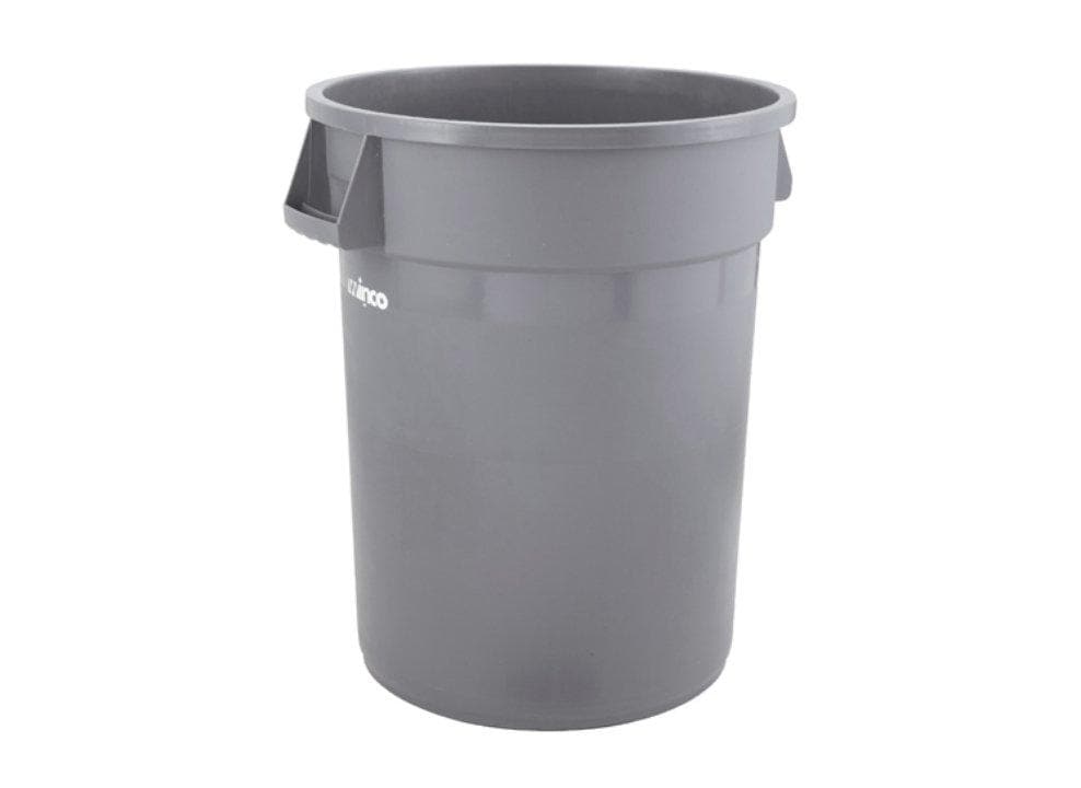Winco Gray Round Trash Bin - Omni Food Equipment