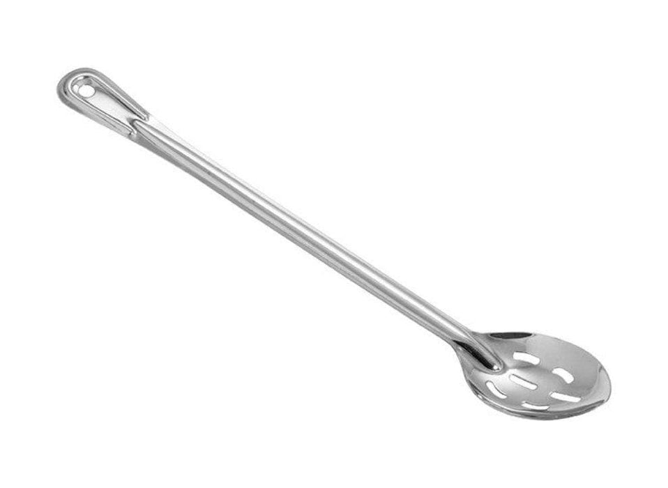 Winco Heavy-Duty Stainless Steel Basting Spoon - Various Sizes - Omni Food Equipment