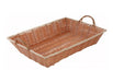 Winco Natural Woven Rectangle Basket With Handles - Various Sizes - Omni Food Equipment